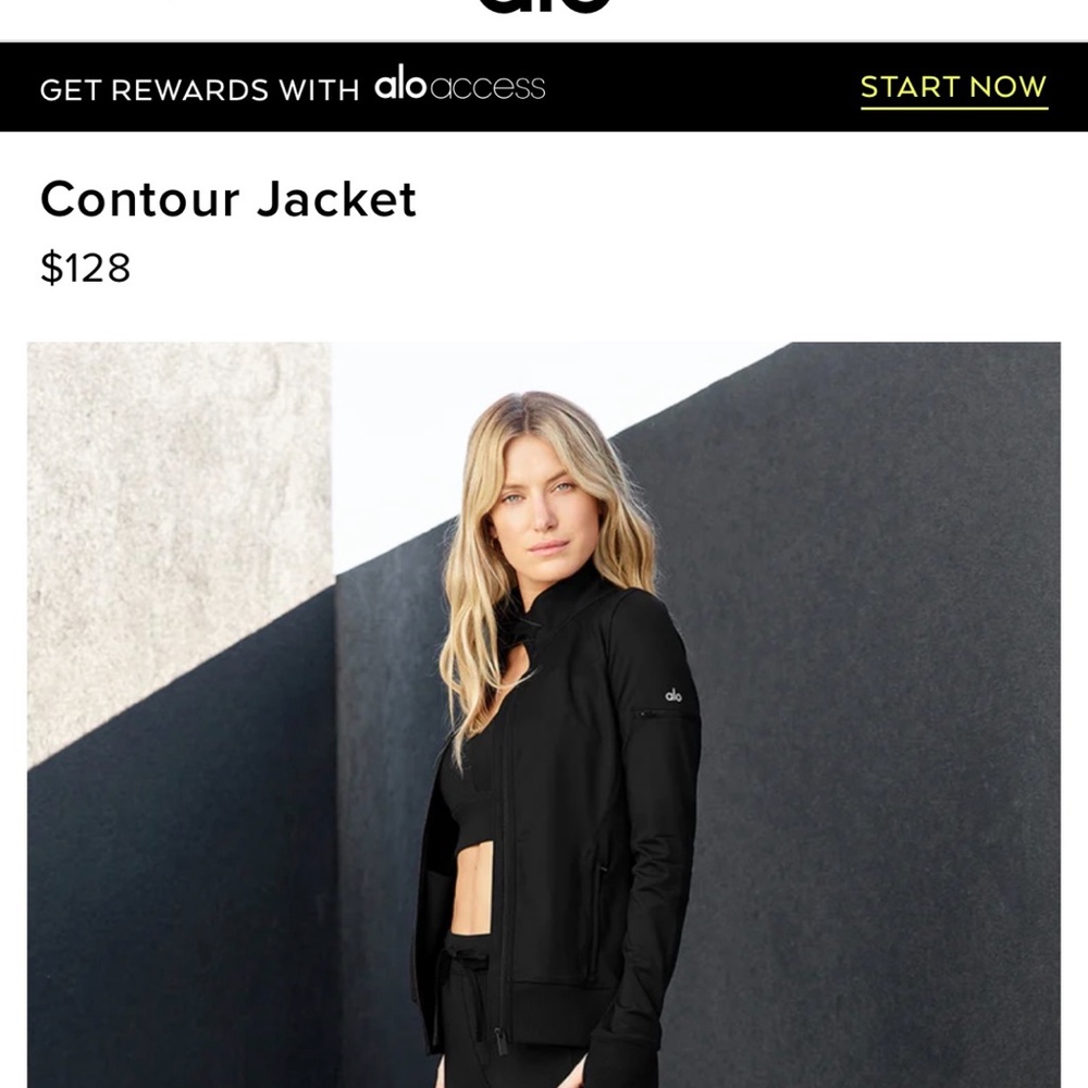 Alo contour jacket M 
New with tags